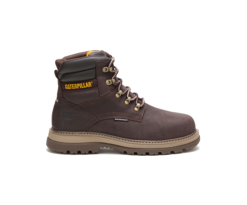 Caterpillar Fairbanks 6 Waterproof Steel Toe Argentina - Botines De Seguridad Hombre Marrones Oscuro